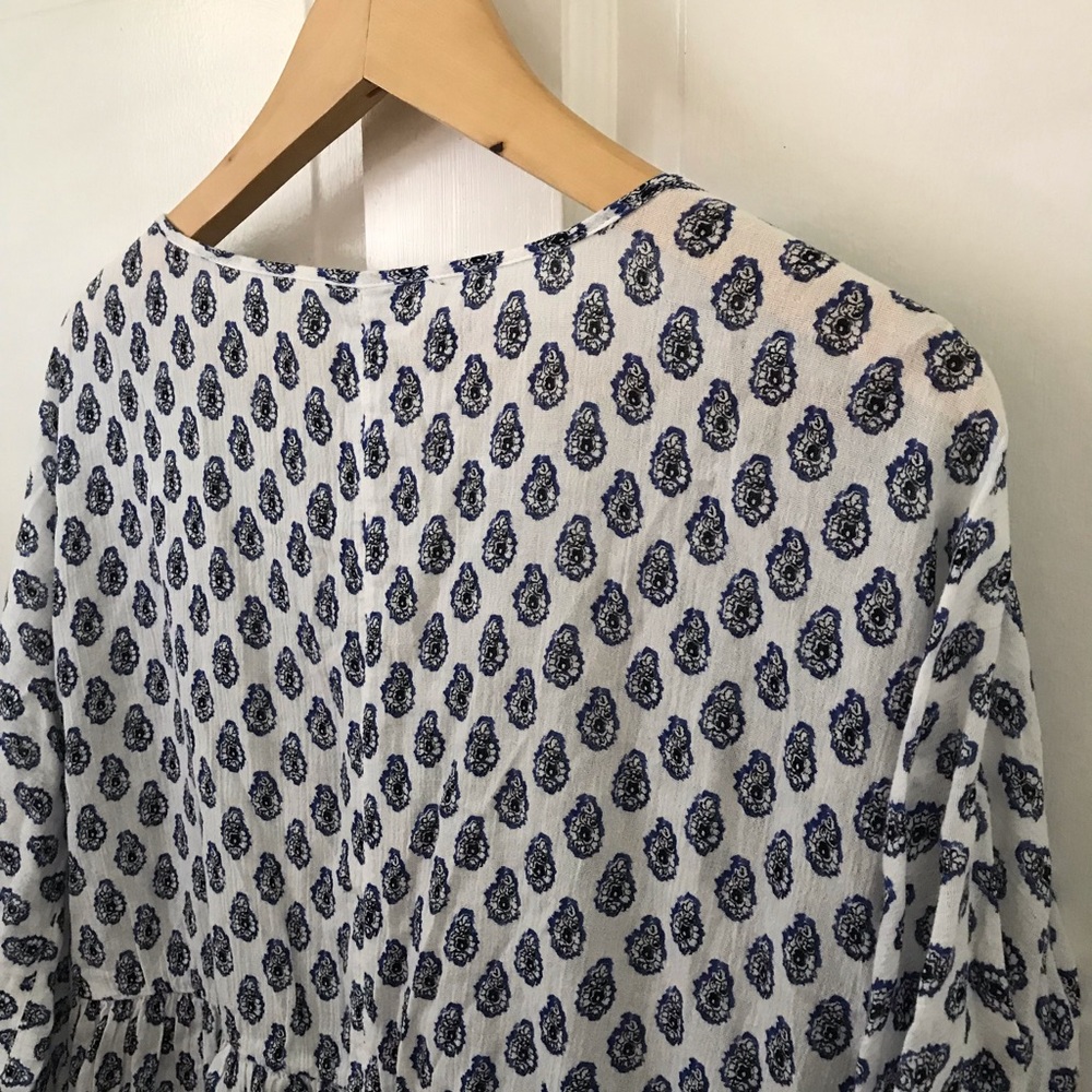 Soft Joie Ulyana gauze printed peasant blouse RUNS LARGE - Picture 10 of 13